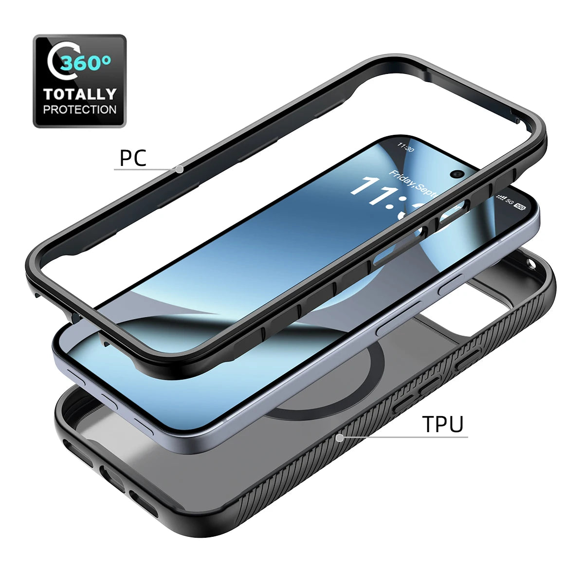 Luxury Hybrid MagSafe Google Pixel Armor Case