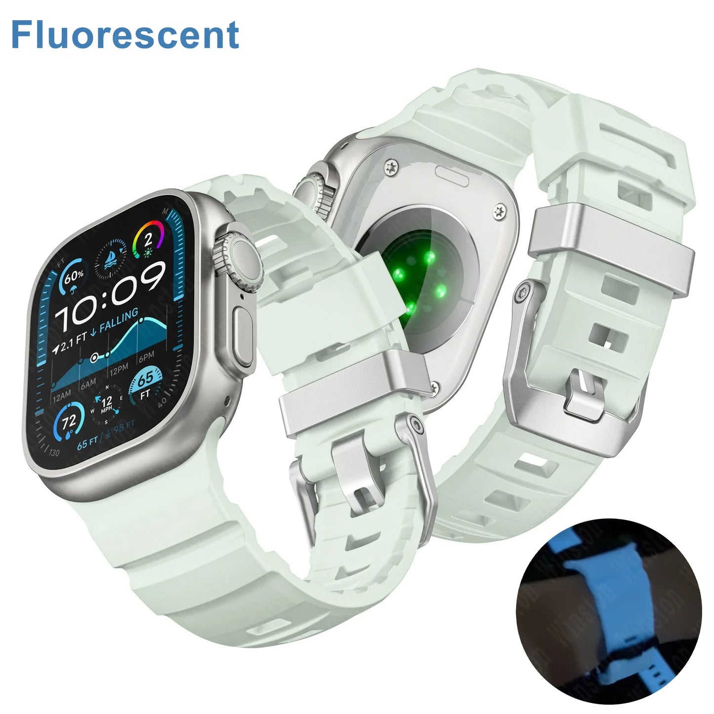 Fluorescent Sport Silicone Apple Watch Band