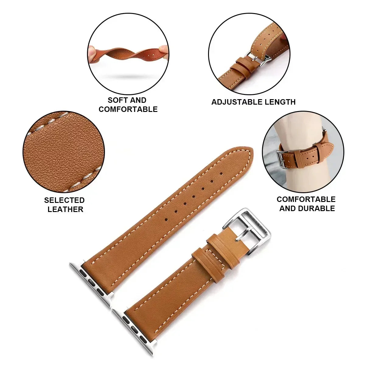 Sport Leather Apple Watch Band