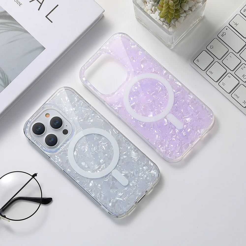Pearl Aura | Magnetic Marble Case