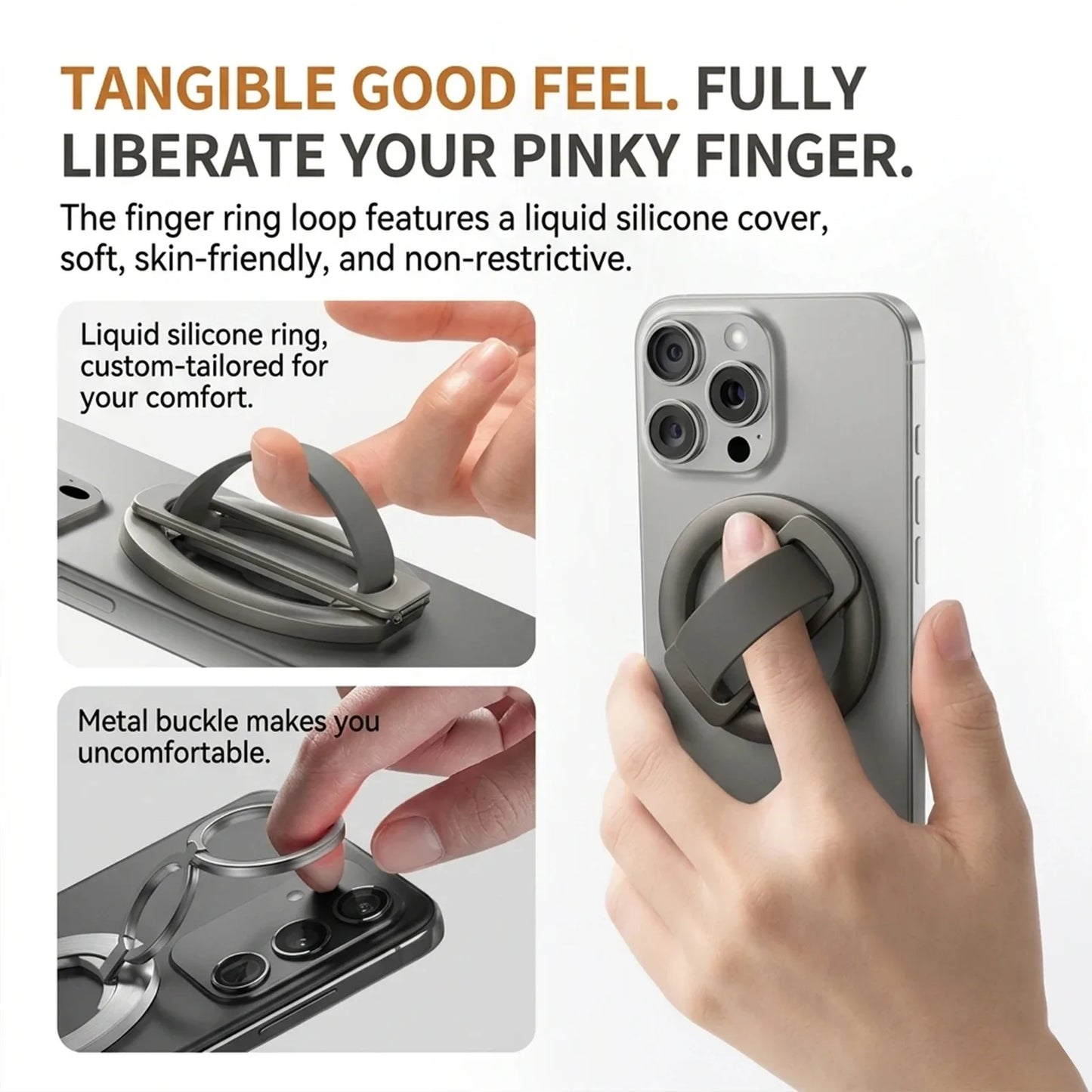 MagSafe Silicone Ring Phone Grip & Stand