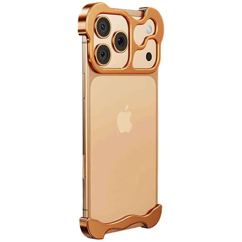 Frameless Metal Bumper Corner Case for iPhone