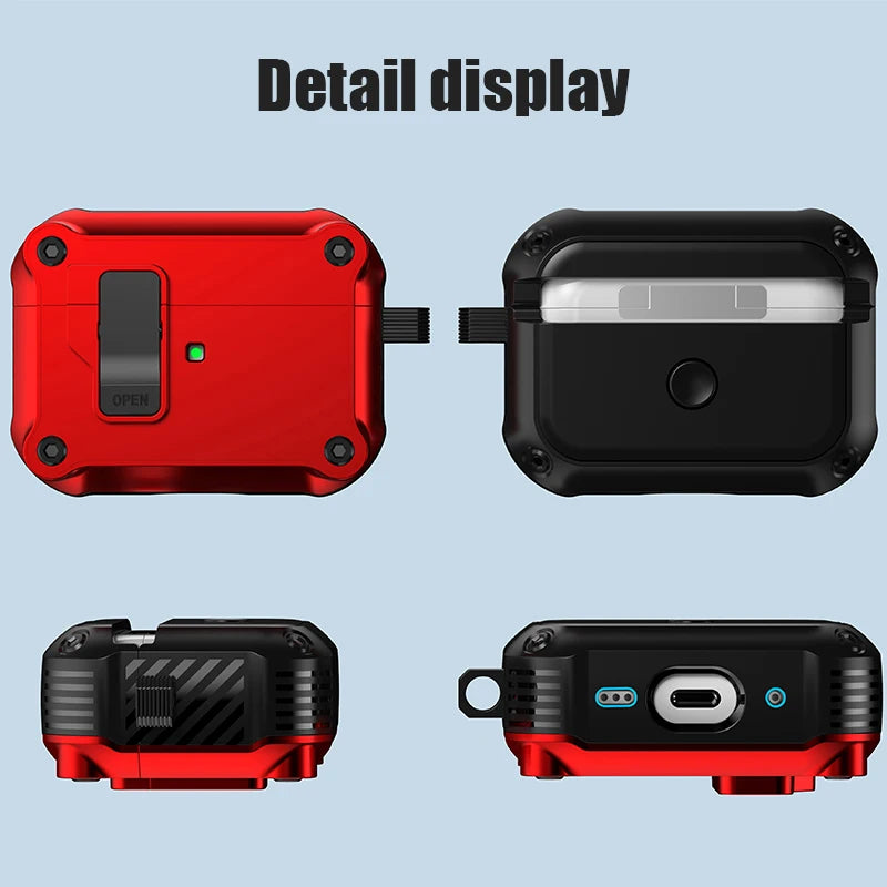 Security Lock Shockproof AirPods Case