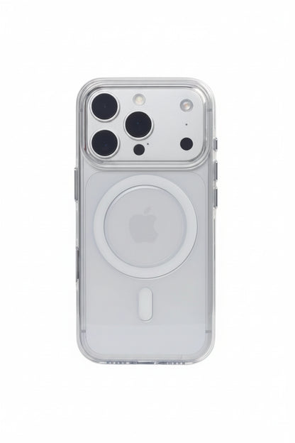 Candy Color Crystal Transparent Magnetic Case For iPhone 16 17 18 Pro Max Shockproof Smooth Clear Camera Button Cover For Magsafe