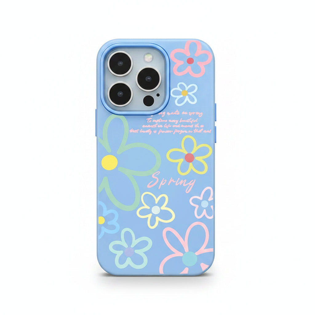 Spring Floral Silicone iPhone Case