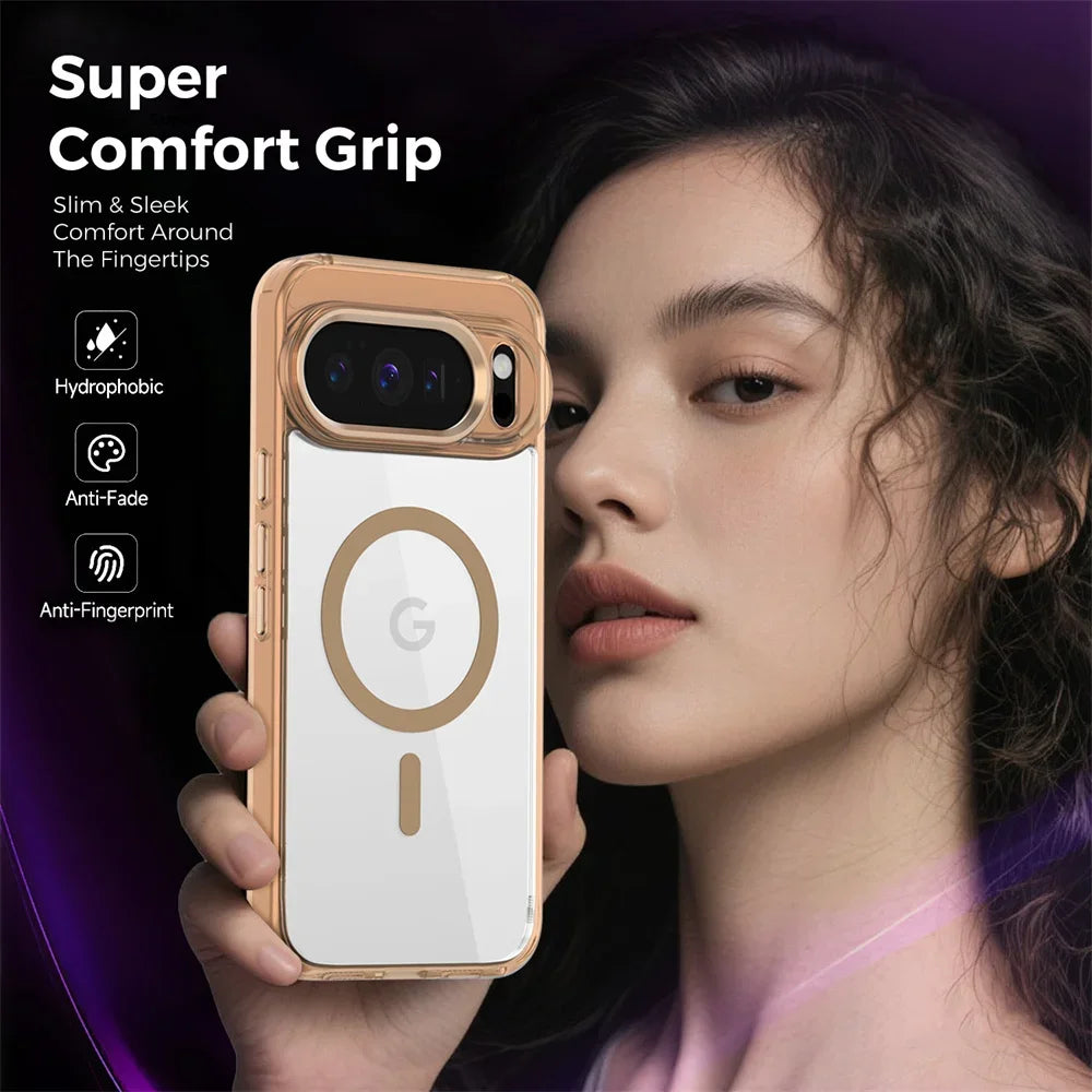Funda Magnética Transparente de Lujo para Google Pixel