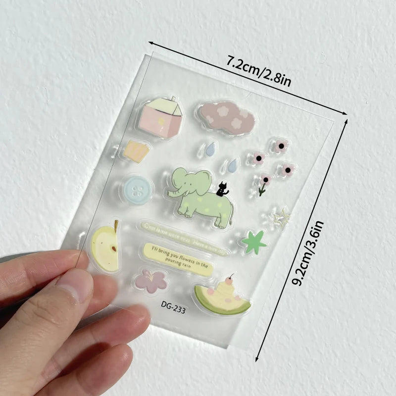 Kawaii Bloom | 3D Decorative Sticker Set