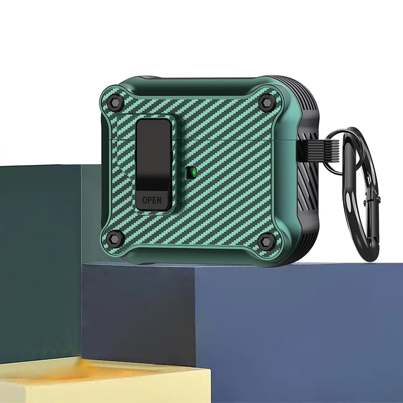 Security Lock Shockproof AirPods Case