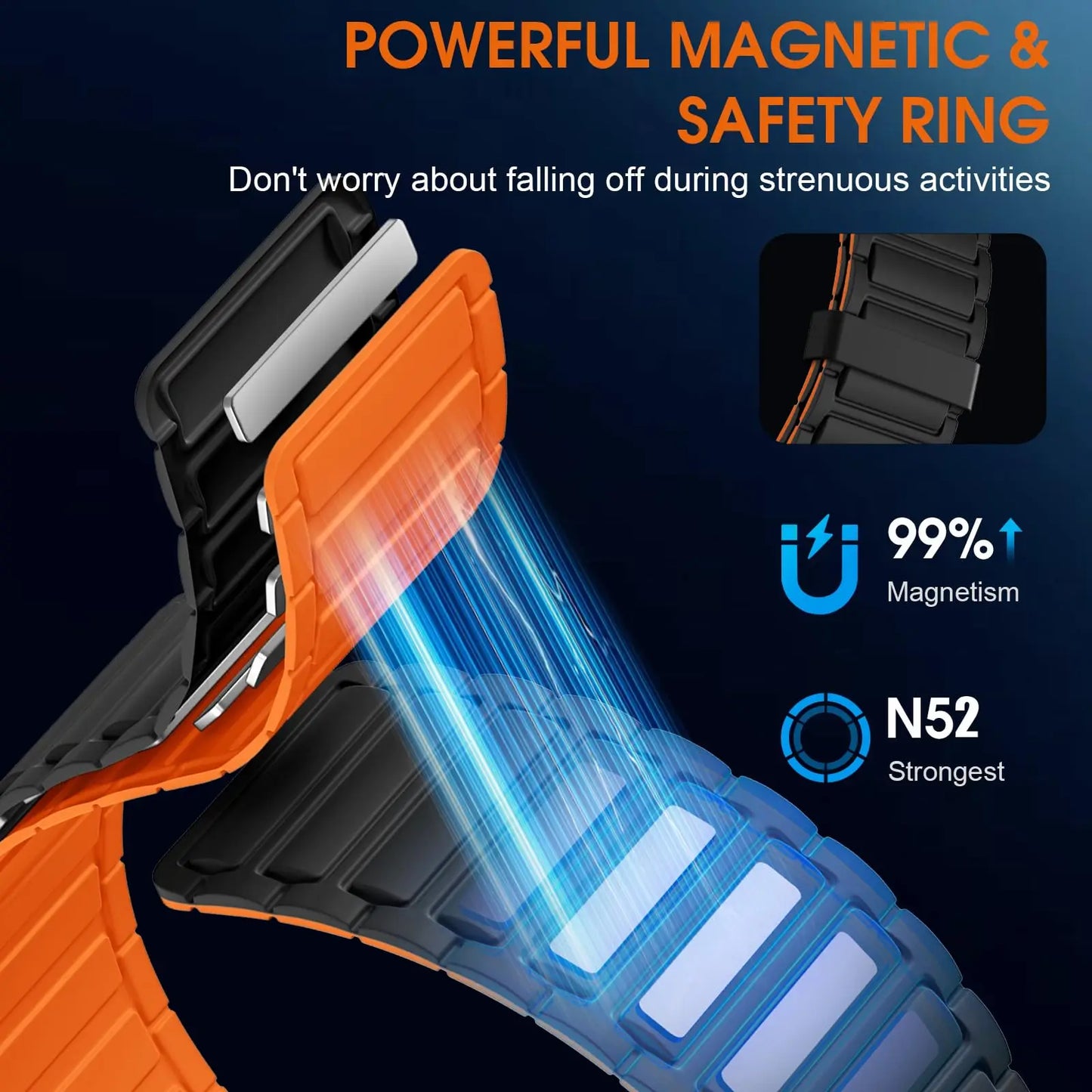 Magnetic Silicone Apple Watch Band