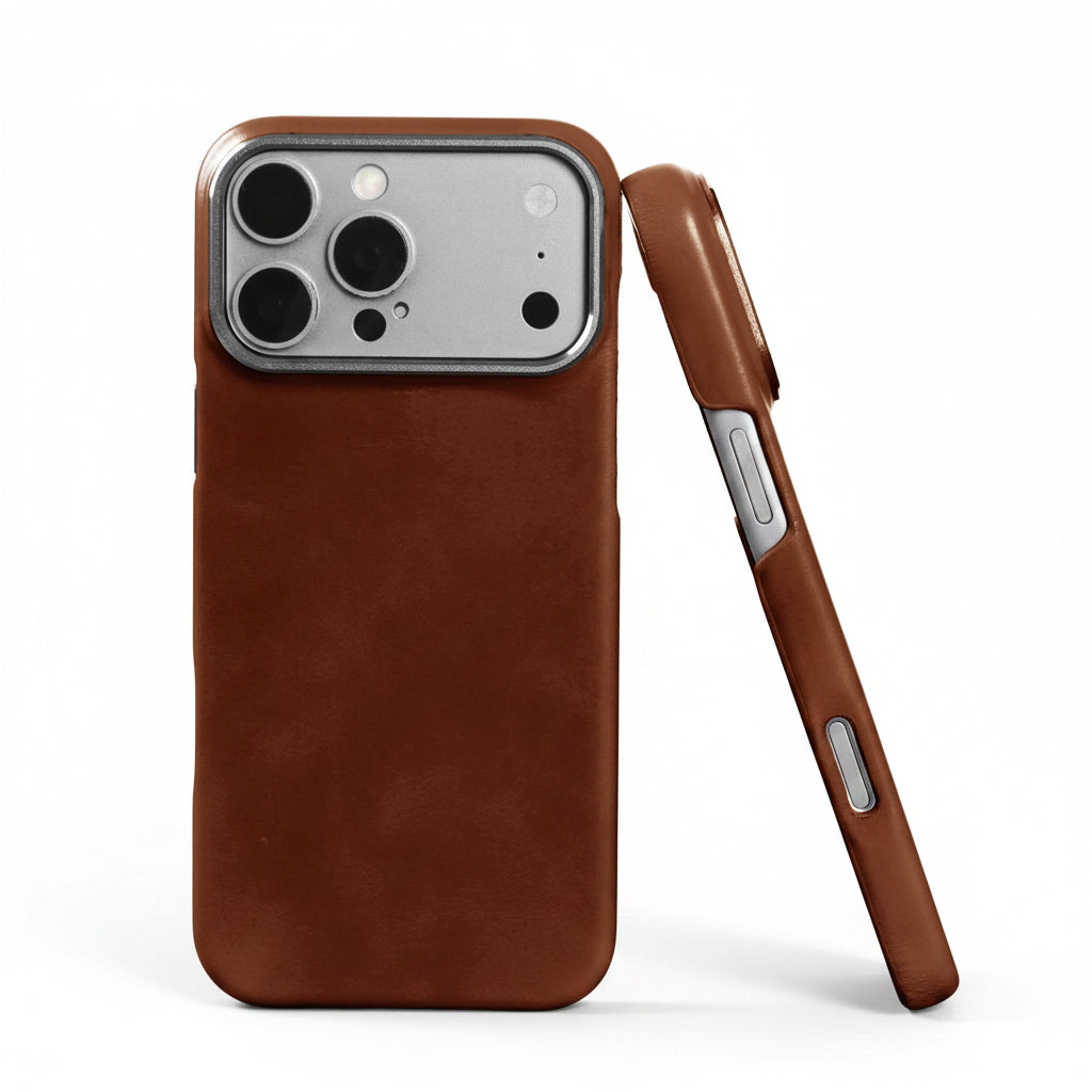 Luxury Genuine Leather MagSafe iPhone Case