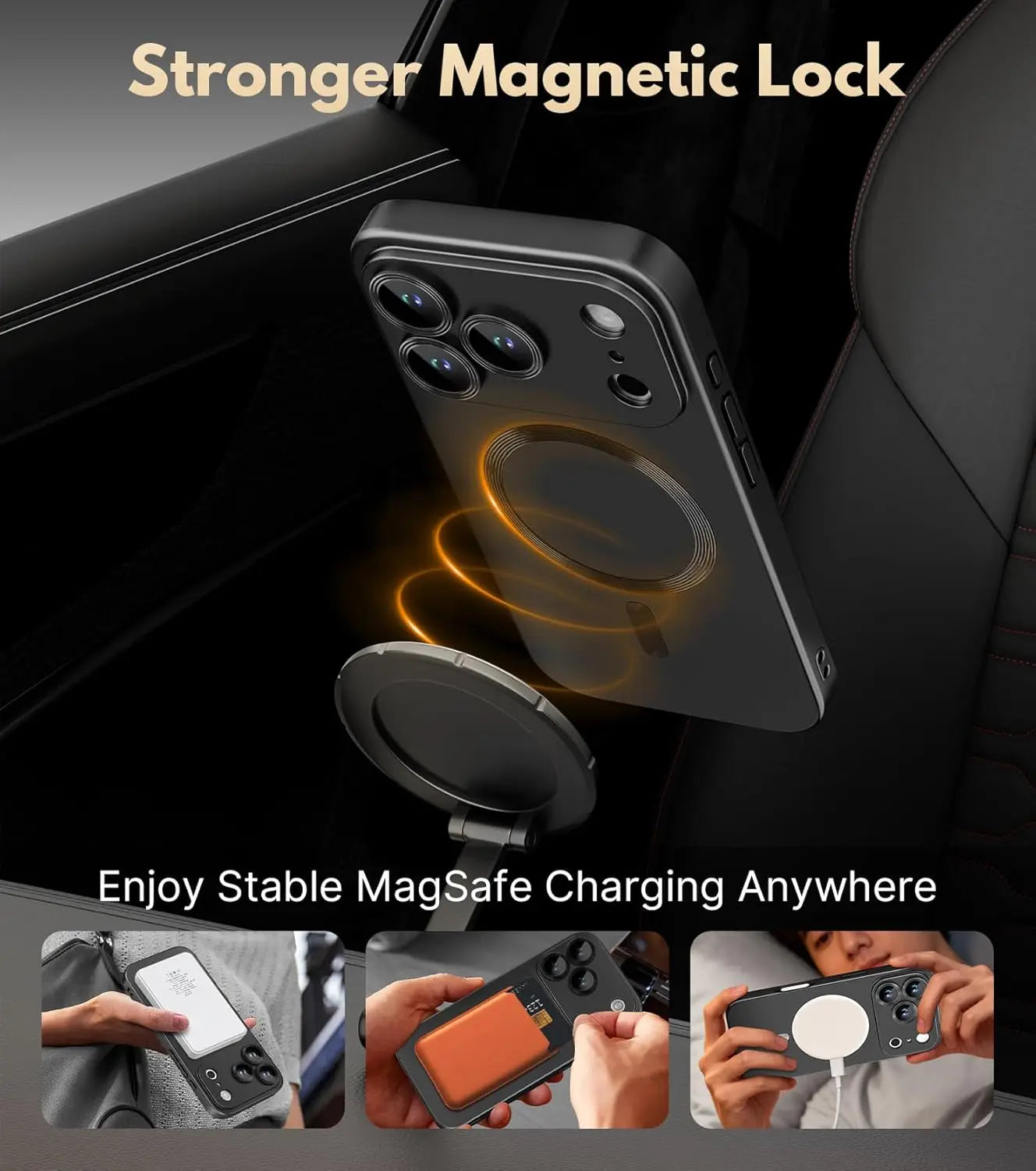 MagSafe Shockproof Matte iPhone Case with Camera Protector