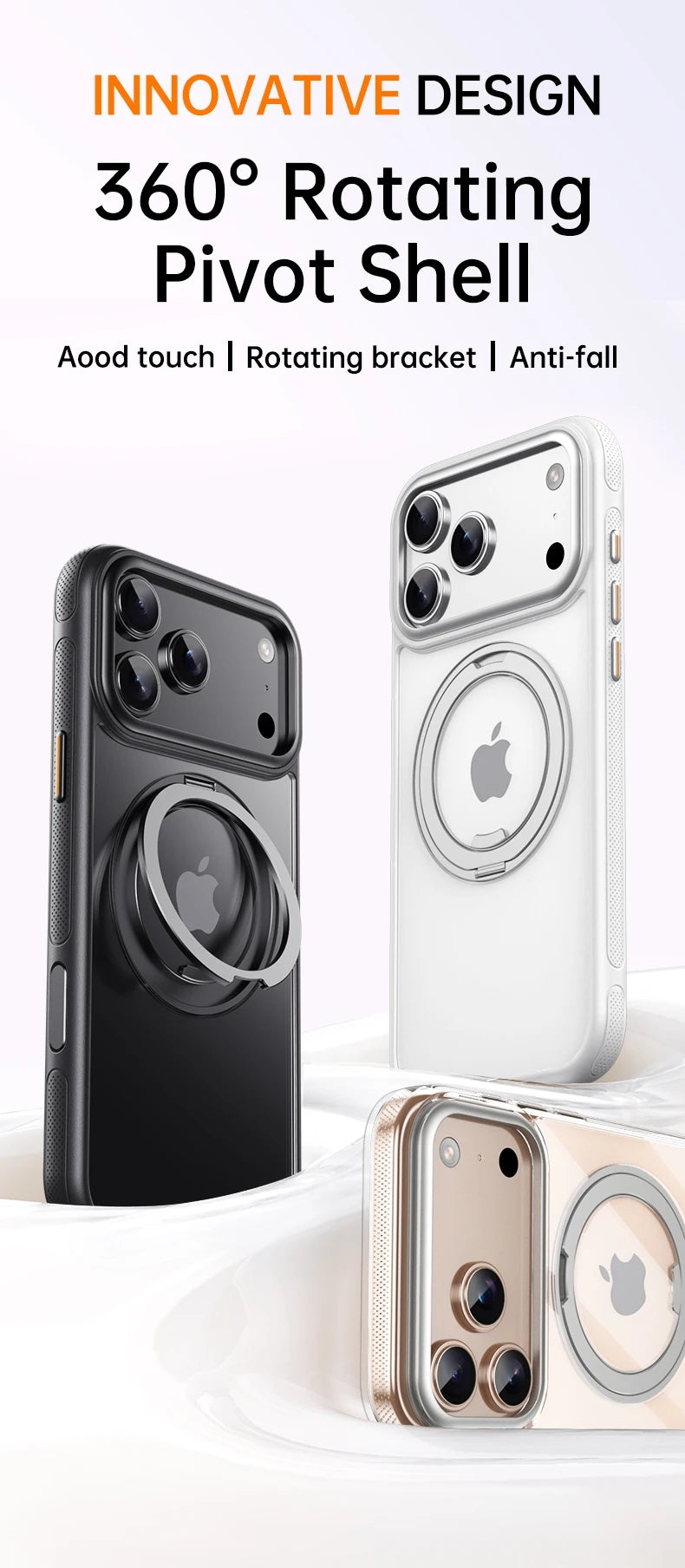 360° MagSafe Rotating Stand iPhone Case