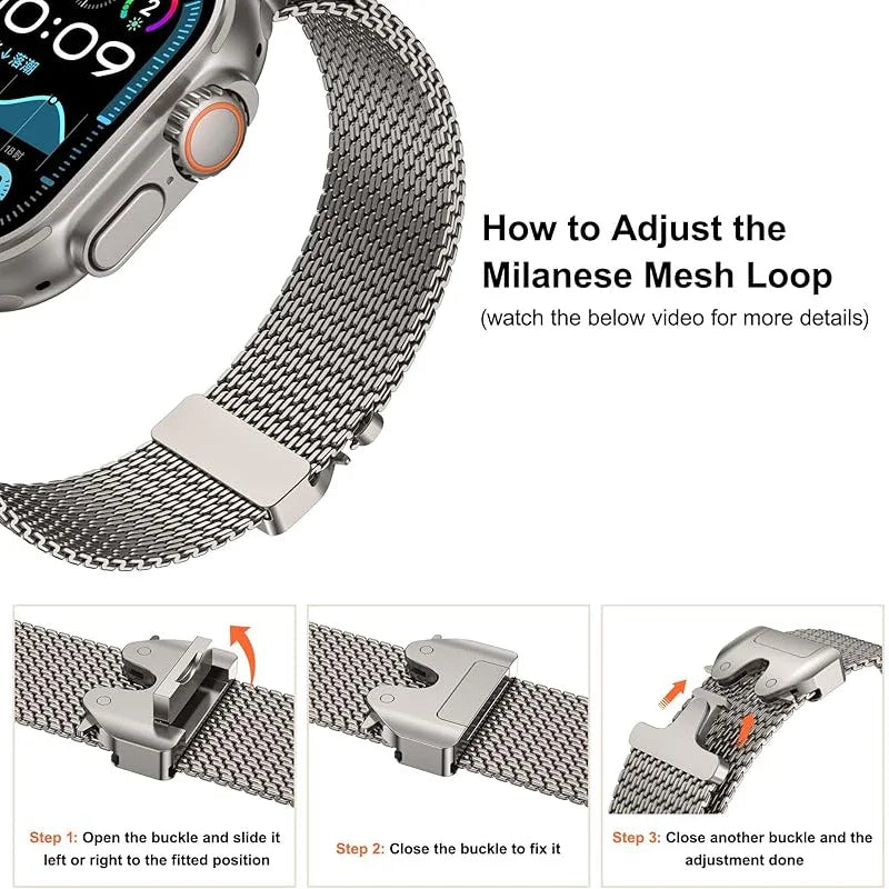 Correa Milanese Loop de acero inoxidable para Apple Watch