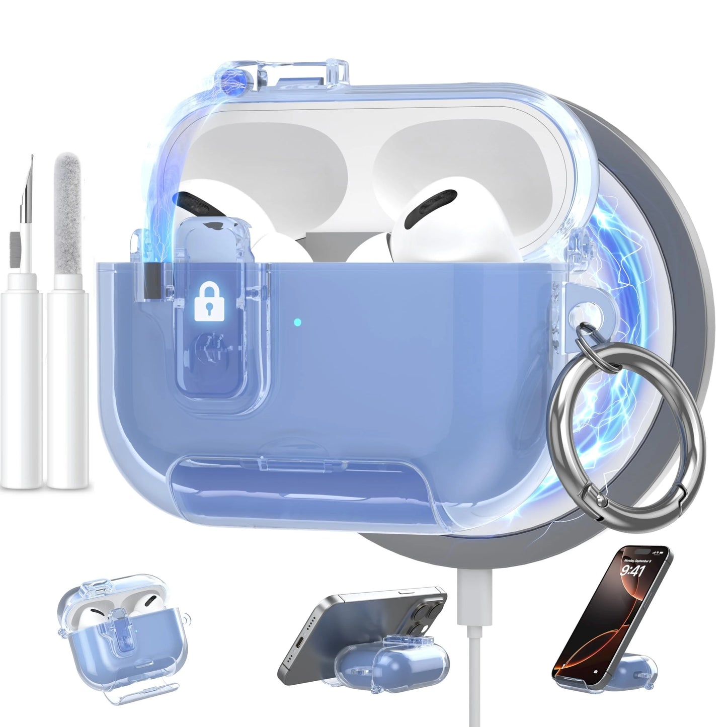 Clear Magnetic Lock AirPods Pro 3 Case