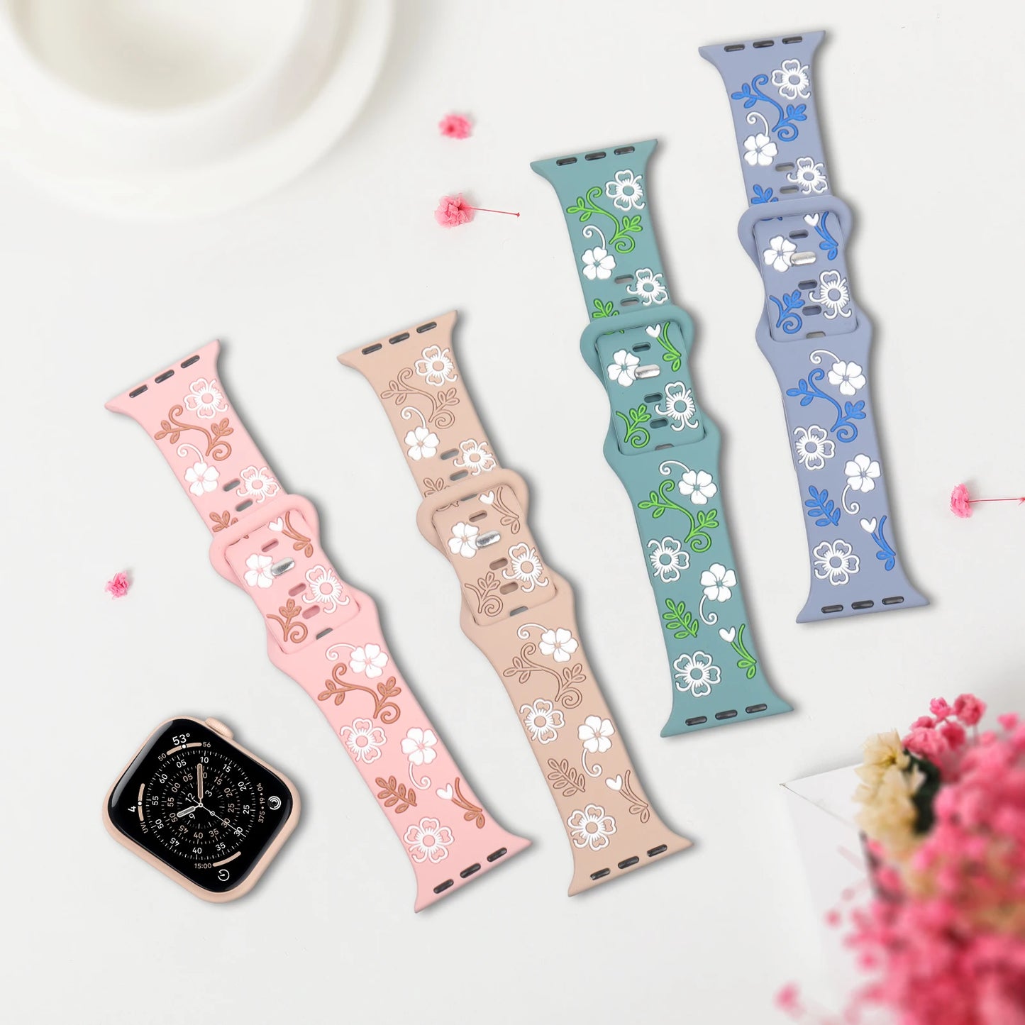 Engraved Silicone Band for Apple Watch