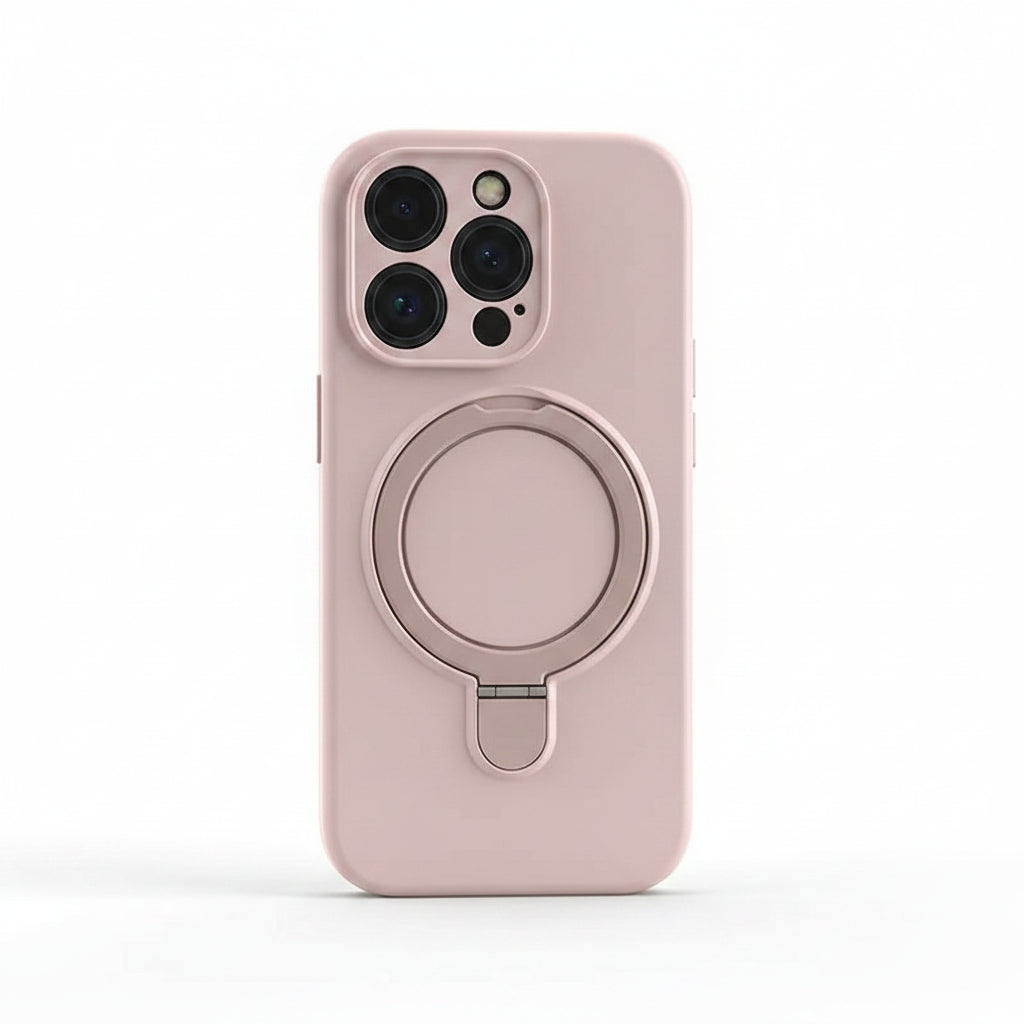 Liquid Silicone MagSafe Ring Stand iPhone Case