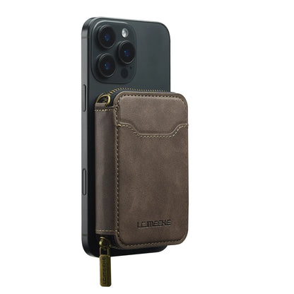 Magnetic Attraction Zipper Leather Card Slot Wallet for iPhone 17 Samsung Galaxy Google Xiaomi Phone MagSafe Magnetic Phone Bag