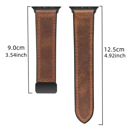 Leather Silicone Magnetic Band for Apple Watch