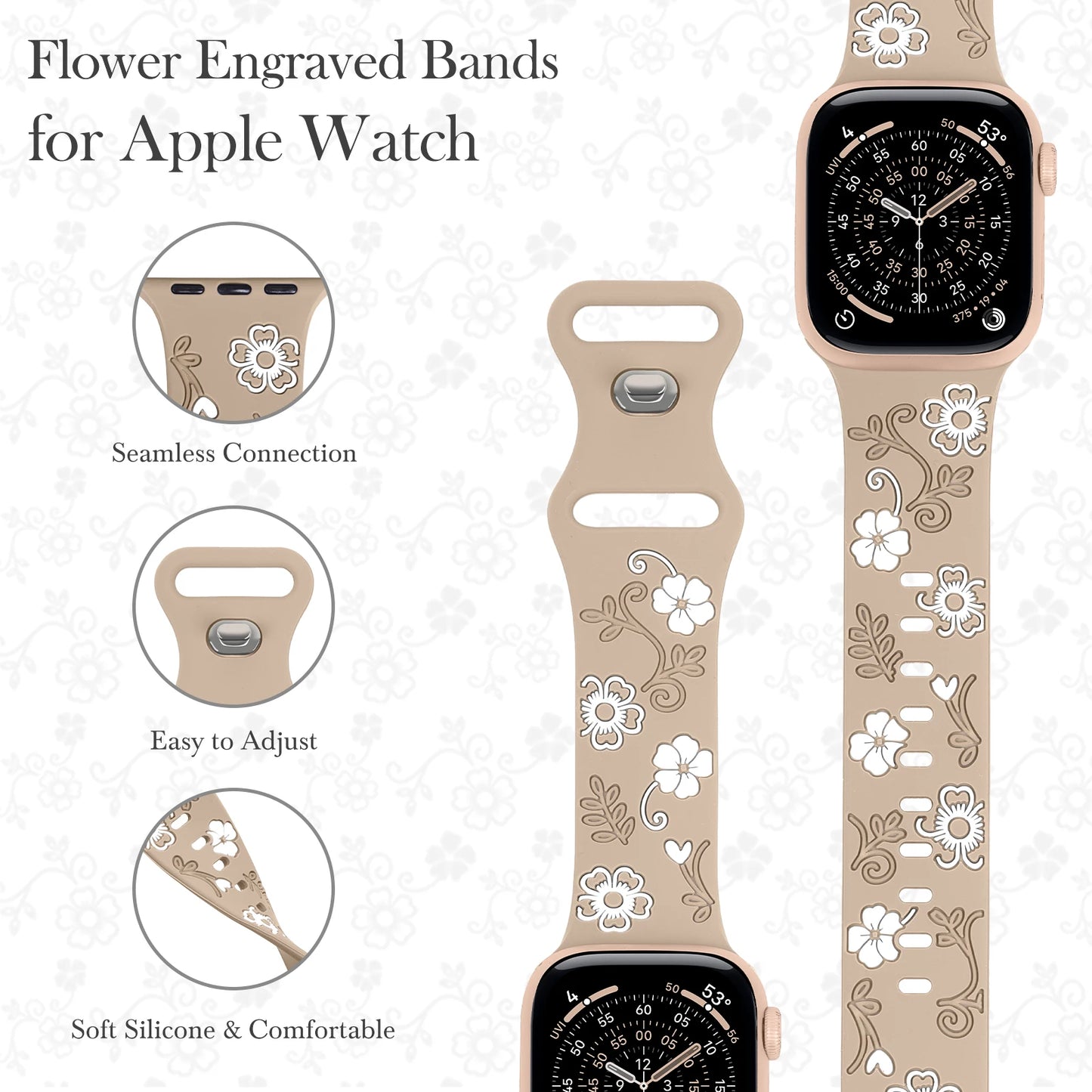 Engraved Silicone Band for Apple Watch