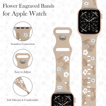 Engraved Silicone Band for Apple Watch