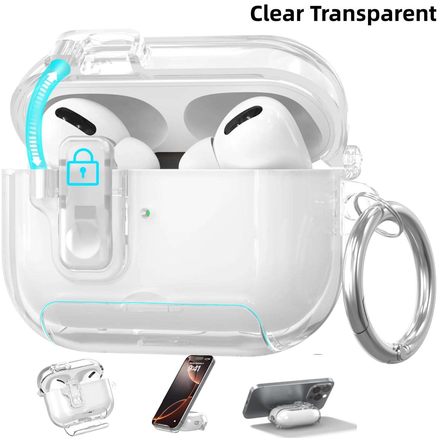 Clear Magnetic Lock AirPods Pro 3 Case