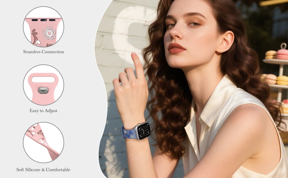 Engraved Silicone Band for Apple Watch