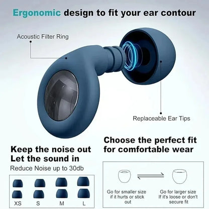 Silicone Sleep & Swim Noise Reduction Ear Plugs