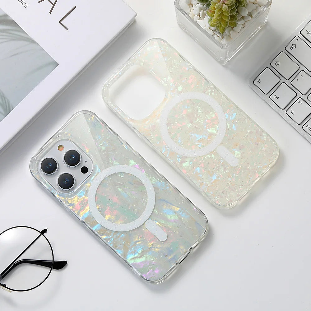 Pearl Aura | Magnetic Marble Case