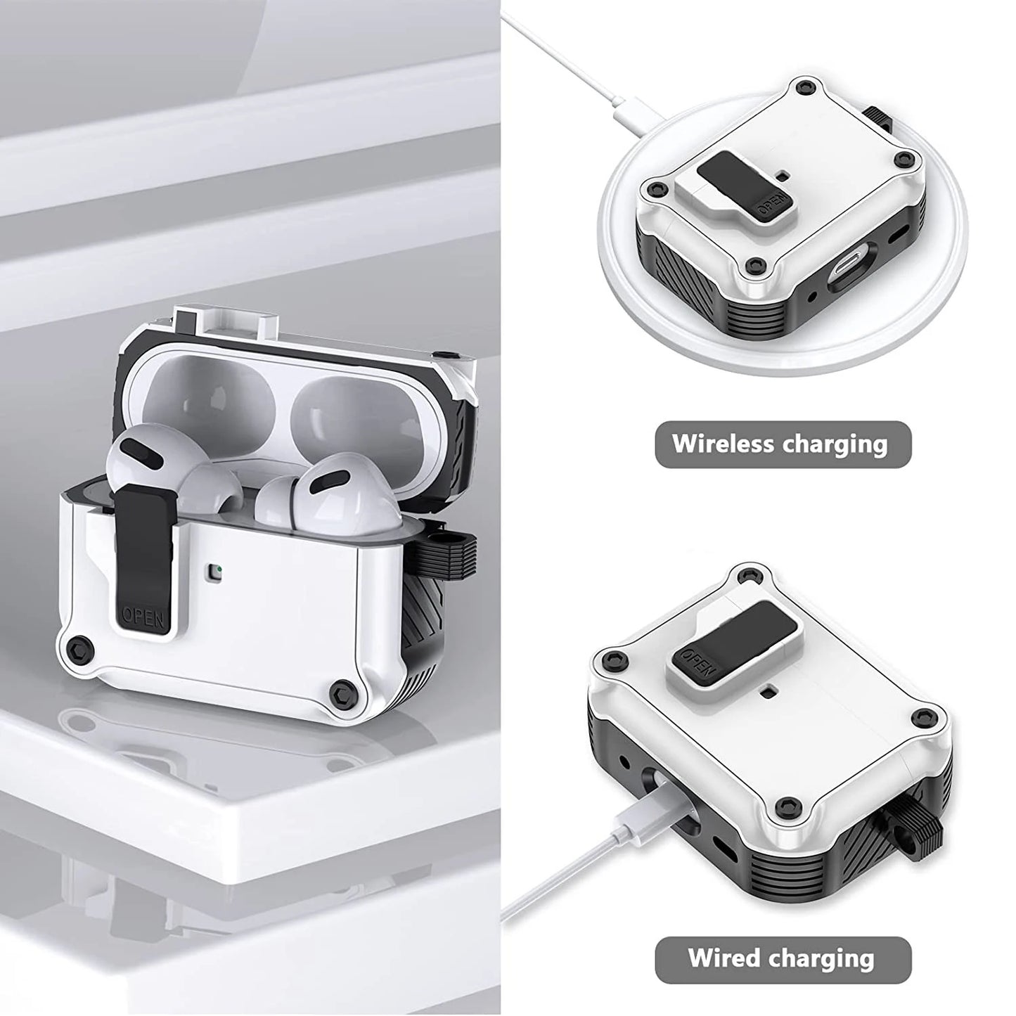 Security Lock Shockproof AirPods Case