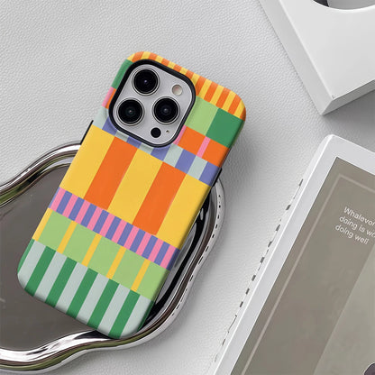Colorful Geometric Patchwork iPhone Case