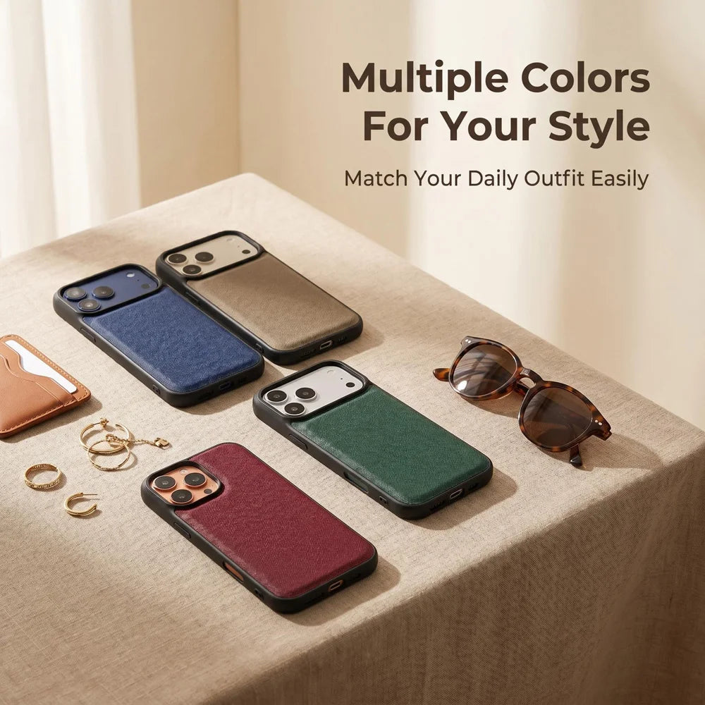 Saffiano PU Leather Luxury iPhone Case